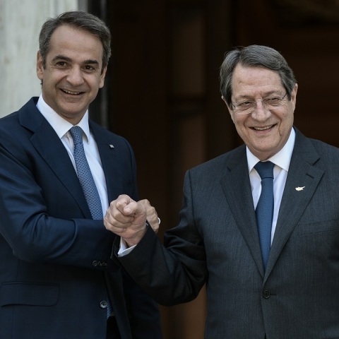 Ο Κυριάκος Μητσοτάκης και ο Νίκος Αναστασιάδης 