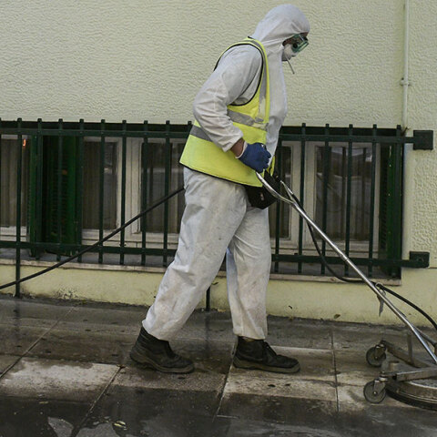 Απολύμανση για τον κορωνοϊό (ΦΩΤΟ ΑΡΧΕΙΟΥ)