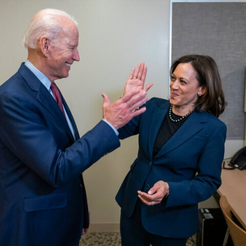 Ο υποψήφιος πρόεδρος των ΗΠΑ Τζο Μπάιντεν και η υποψήφια αντιπρόεδρος Καμάλα Χάρις