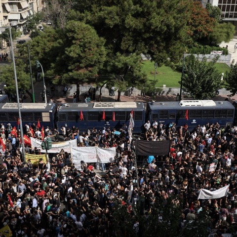 Συγκέντρωση στο εφετείο για τη δίκη της Χρυσής Αυγής