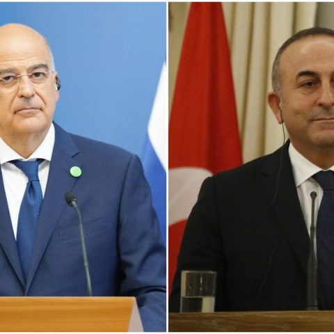 Ο Νίκος Δένδιας και ο Μεβλούτ Τσαβούσογλου