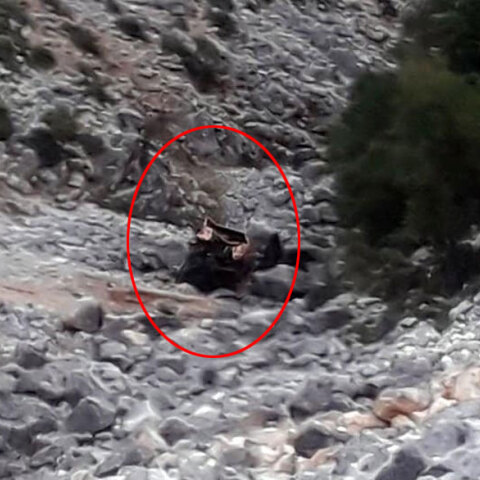 Τροχαίο δυστύχημα στο Αγρίνιο - Το αυτοκίνητο που έπεσε στον γκρεμό