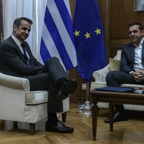 Ο Κυριάκος Μητσοτάκης και ο Αλέξης Τσίπρας
