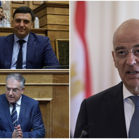 Ο Νίκος Δένδιας, ο Βασίλης Κικίλιας και ο Τάκης Θεοδωρικάκος