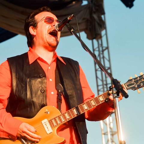 Στιγμιότυπο από τη συναυλία του Elvis Costello στην Αθήνα το 1996