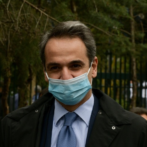 Ο Κυριάκος Μητσοτάκης στο νοσοκομείο «Σωτηρία»