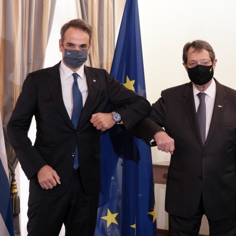 Ο Κυριάκος Μητσοτάκης και ο Νίκος Αναστασιάδης 