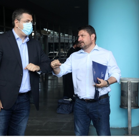 Ο Νίκος Χαρδαλιάς και ο Απόστολος Τζιτζικώστας