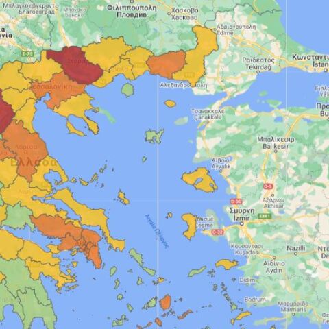 Υγειονομικός χάρτης για τον κορωνοϊό