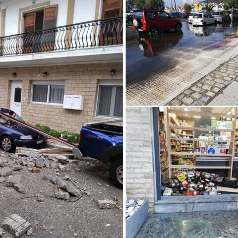 Καταστροφές στο Βαθύ από τον φονικό σεισμό στη Σάμο 