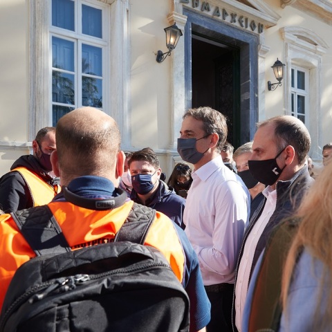 Ο Κυριάκος Μητσοτάκης στη Σάμο