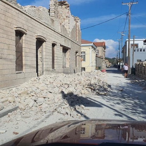 Καταστροφές από τον σεισμό στη Σάμο
