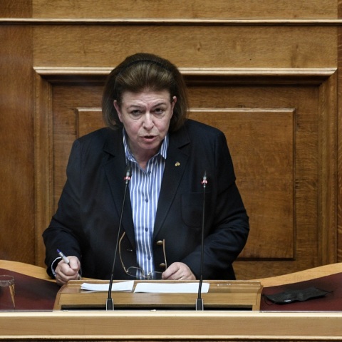 Η υπουργός Πολιτισμού, Λίνα Μενδώνη