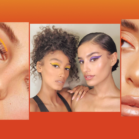 Πορτραίτα 4 γυναικών με έντονο μακιγιάζ ματιών