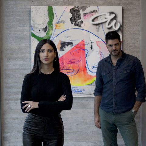 Η Χριστίνα Παπαϊωάννου και ο Δημήτρης Λάμπρου από την ομάδα ΔΙΠΟΛΑ