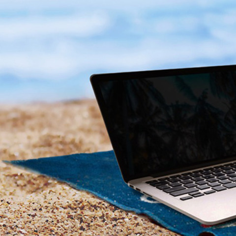 Λάπτοπ - παραλία 