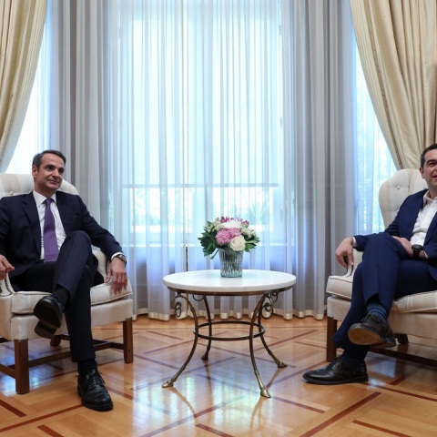 Ο Κυριάκος Μητσοτάκης και ο Αλέξης Τσίπρας