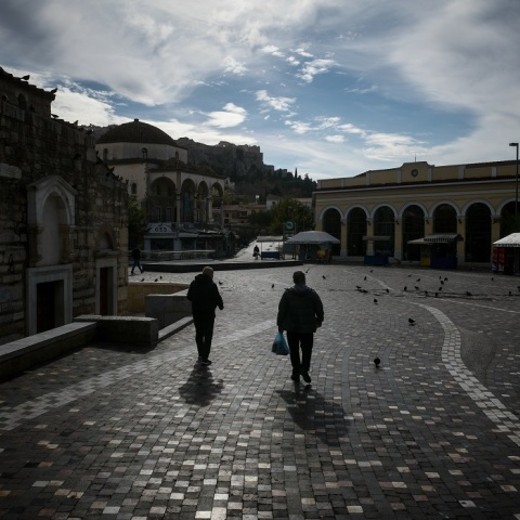 Στιγμιότυπο από το lockdown στην Αθήνα 