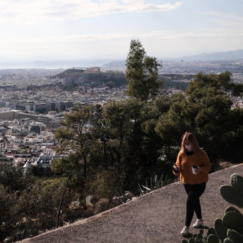 Στιγμιότυπο από το lockdown στην Αθήνα 