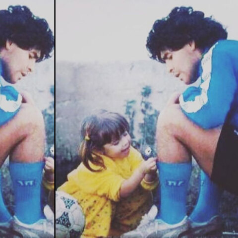 Ο Μαραντόνα με την κόρη του