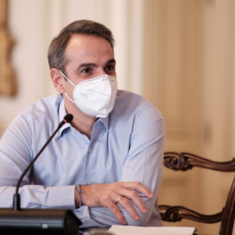 Στιγμιότυπο από την τηλεδιάσκεψη του Κυριάκου Μητσοτάκη με Έλληνες που ζουν στο εξωτερικό 