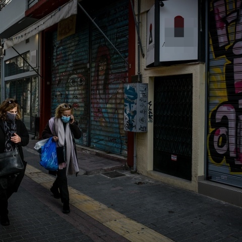 Στιγμιότυπο από το lockdown στην Αθήνα 
