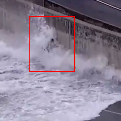 Τον πήρε και τον σήκωσε: Κύμα παρασύρει ποδηλάτη στο Σικάγο των ΗΠΑ