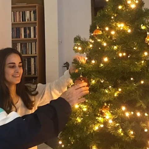 Ο Τόλης Βοσκόπουλος με την κόρη του Μαρία