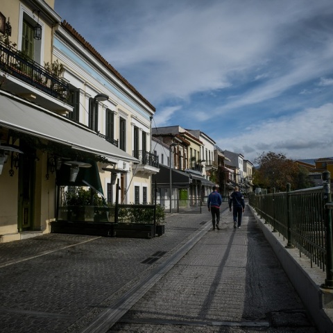 Στιγμιότυπο από το lockdown στην Αθήνα 