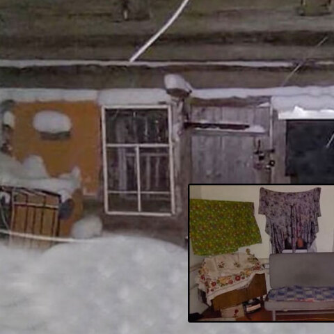 Το σπίτι όπου πραγματοποιήθηκε το πάρτι κατά τη διάρκεια του οποίου καταναλώθηκε το απολυμαντικό χεριών | Ένθετη: Εικόνα από το εσωτερικό της κατοικίας