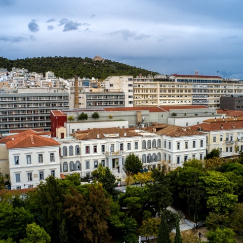 Αεροφωτογραφία του νοσοκομείου Ευαγγελισμός στην Αθήνα