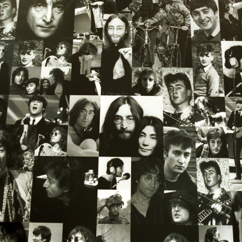 Κολλάζ με φωτογραφίες του Τζον Λένον, της Γιόκο Όνο και των Beatles