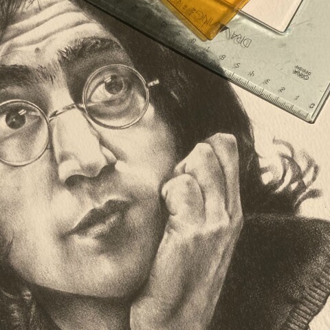 Σκίτσο του Βαγγέλη Περρή για τον Τζον Λένον