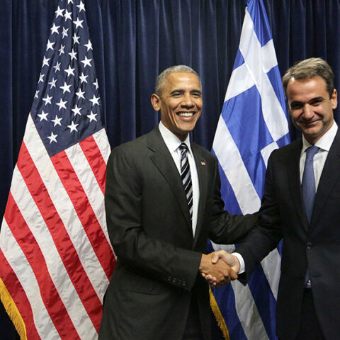 Μπαράκ Ομπάμα και Κυριάκος Μητσοτάκης σε παλαιότερη συνάντηση