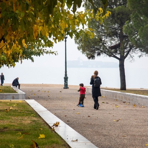 Στιγμιότυπο από το lockdown στη Θεσσαλονίκη