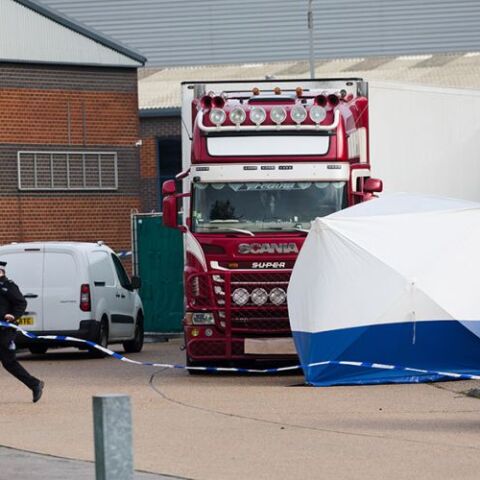 Το φορτηγό - ψυγείο όπου βρήκαν τον θάνατο 39 άτομα 