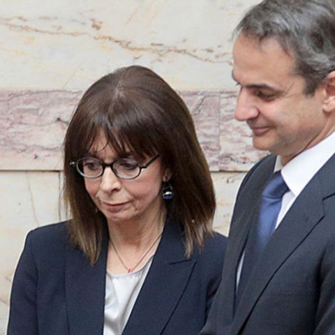 Αικατερίνη Σακελλαροπούλου - Κυριάκος Μητσοτάκης