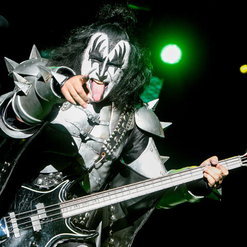 Στιγμιότυπο από τη συναυλία των KISS στην Αθήνα τον Μάιο του 2008