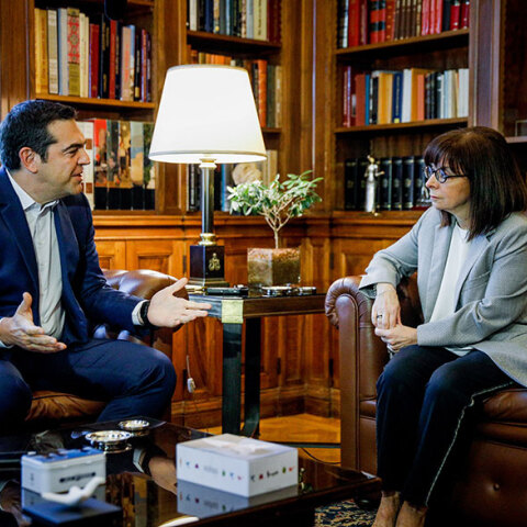 Αλέξης Τσίπρας και Κατερίνα Σακελλαροπούλου σε παλαιότερη συνάντηση στο Προεδρικό Μέγαρο