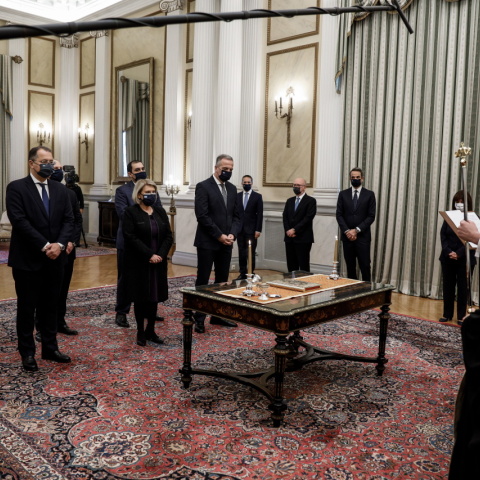 Η Ορκομωσία των νέων υπουργών μετά τον ανασχηματισμό του Κυριάκου Μητσοτάκη