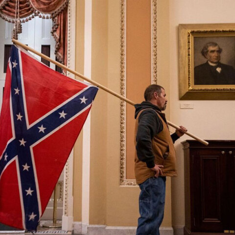 Διαδηλωτής του Τραμπ κατά την εισβολή στο Καπιτώλιο