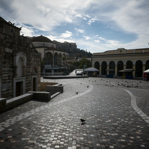 Στιγμιότυπο από το lockdown στην Αθήνα 