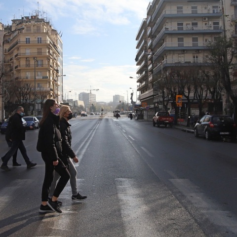 Στιγμιότυπο από το lockdown στη Θεσσαλονίκη
