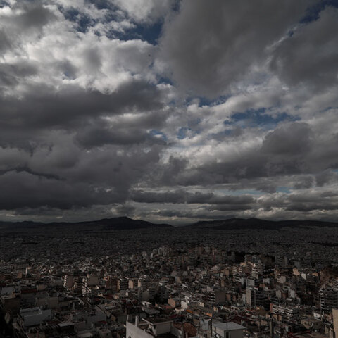 Σύννεφα πάνω από την Αττική καθώς πλησιάζει η κακοκαιρία (ΦΩΤΟ ΑΡΧΕΙΟΥ)