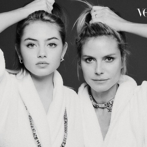 Το σουπερμόντελ Heidi Klum (δεξιά) με την 16χρονη κόρη της Leni (αριστερά) στη Vogue Γερμανίας