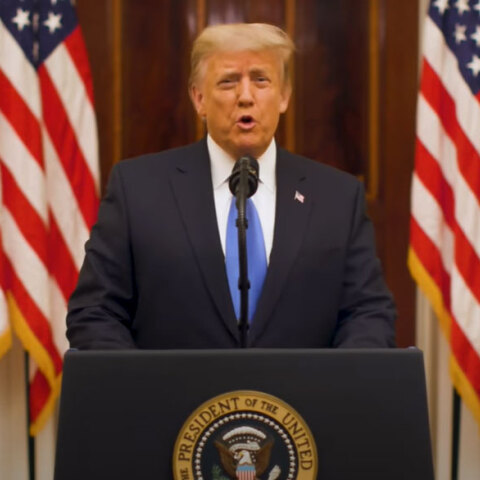 Ο Ντόναλντ Τραμπ στην αποχαιρετιστήρια ομιλία του ως 45ος πρόεδρος των ΗΠΑ