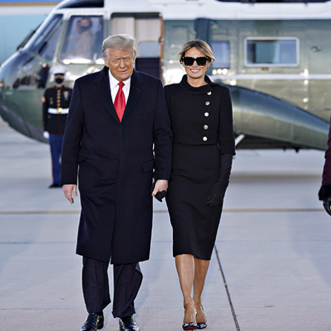 Ντόναλντ και Μελάνια Τραμπ αναχωρούν από τον Λευκό Οίκο