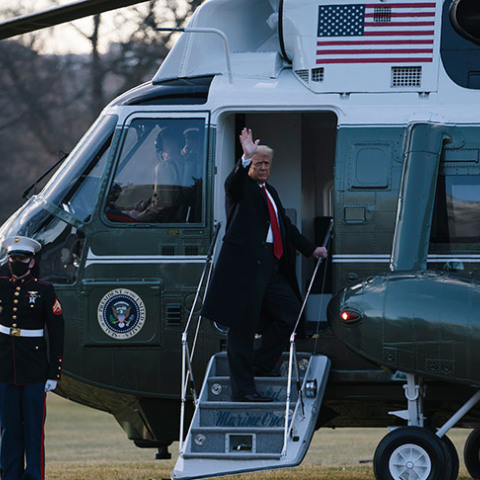 O Ντόναλντ Τραμπ αναχώρησε από τον Λευκό Οίκο