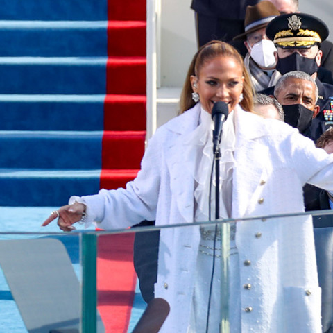 Η Τζένιφερ Λόπεζ στην ορκωμοσία του Τζο Μπάιντεν