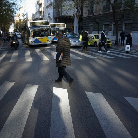 Στιγμιότυπο από το κέντρο της Αθήνας